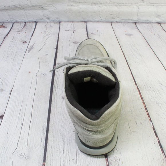 LL BEAN Gray Mesh Leather Mid Lace Up Waterproof Hiking Boots Size 9 - Picture 8 of 9